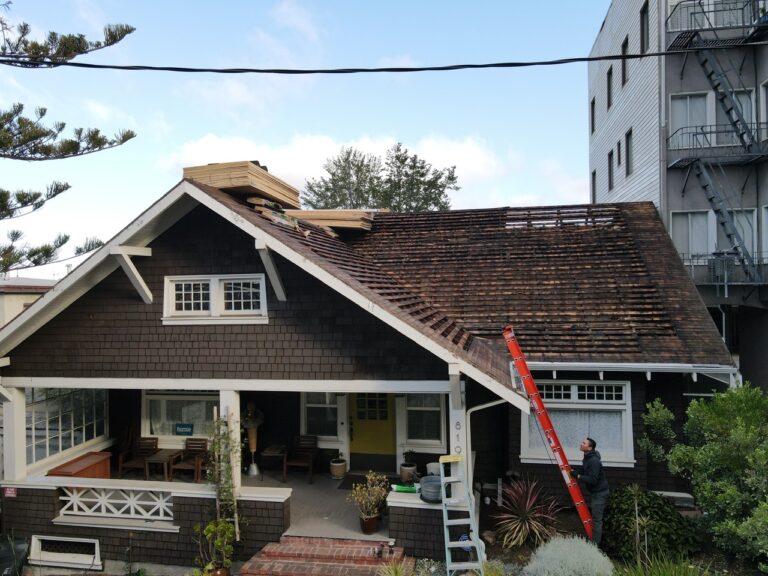 A big house with a rotten roof