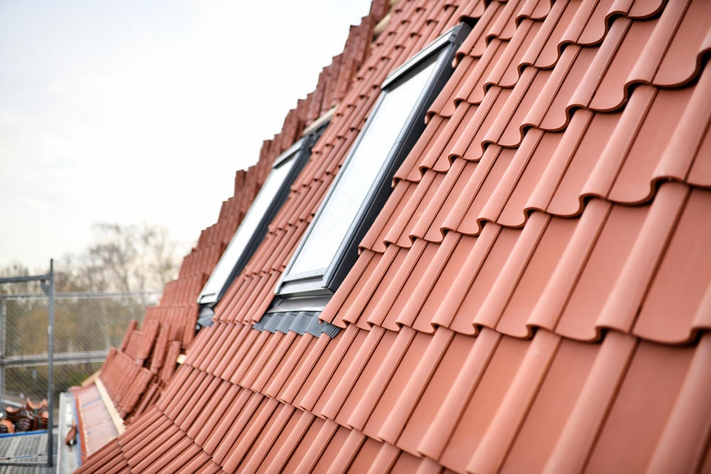 Skylight installed in a side view