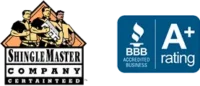 Shingle master and bbb logos