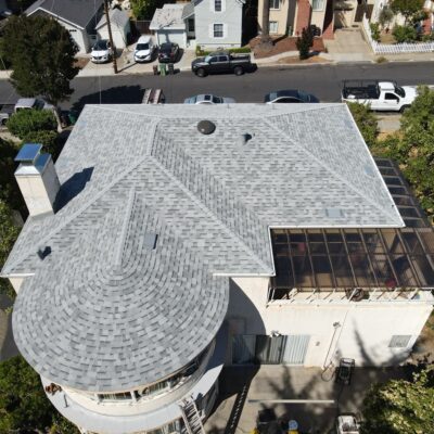 A big house with a round shape roof